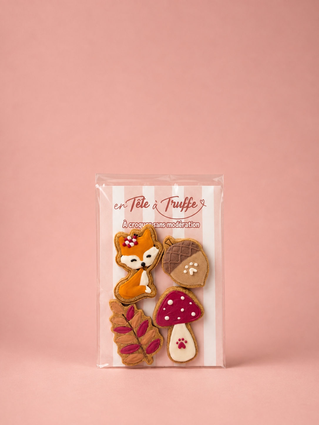 Sachet de 4 biscuits glacés Automne pour chien | Collection Automne