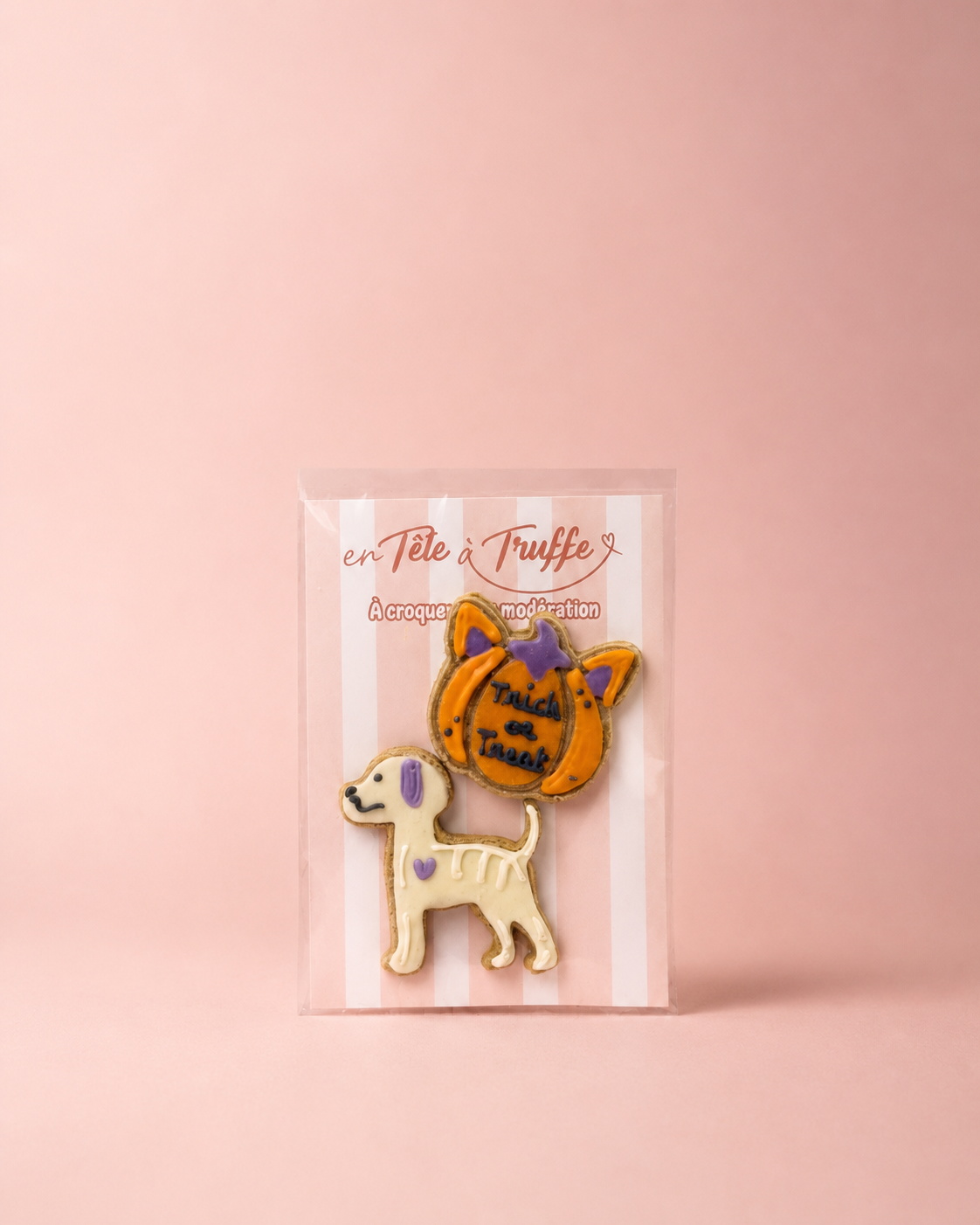 Sachet de 2 biscuits glacés Halloween pour chien | Trick or Treat